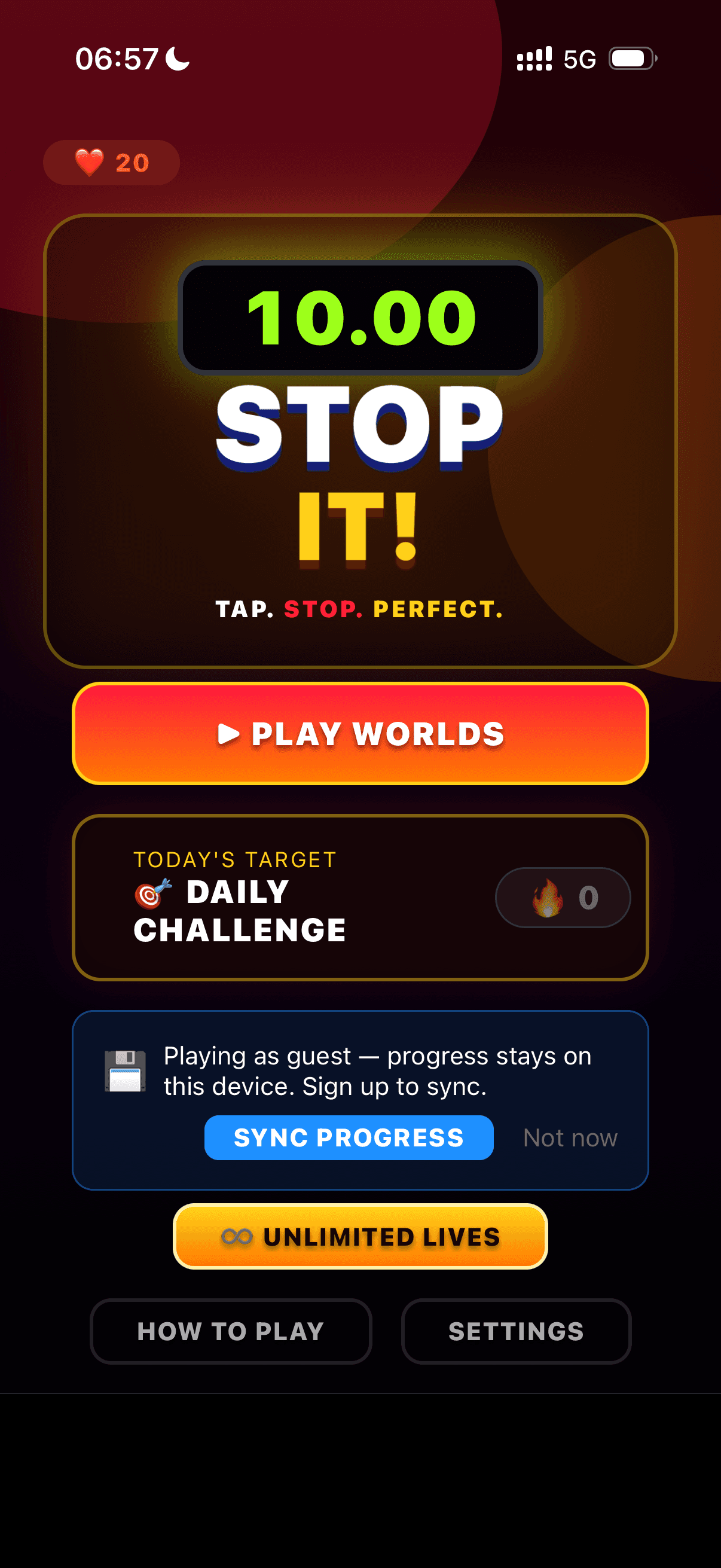 Stop It mobile gameplay screen